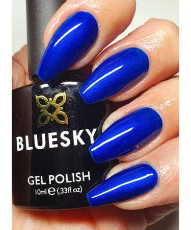 Bluesky Gel Nail Polish BLUE CHRISTMAS BRIGHT METALLIC COBALT BLUE XMAS2104 CHRISTMAS Color 2021 10 ml (Requires Drying Under UV LED Lamp)