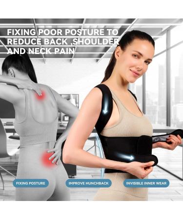 Buy M Size Posture Corrector for Men & Women - Adjustable Upper Back Brace for Better Posture - International Shipping Available - Buy Online on GoSupps.com