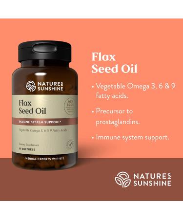 Nature's Sunshine Flax Seed Oil Softgels - 60 Capsules - Buy Online on GoSupps.com