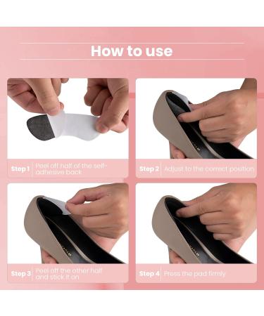 Black Heel Grips & Pads for Loose Shoes - Protectors & Inserts for Too Big Shoes - Blister Prevention & Cushioning - Buy Online on GoSupps.com