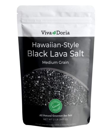Viva Doria Hawaiian Black Lava Sea Salt Medium Grain 2 lb - Buy Online on GoSupps.com