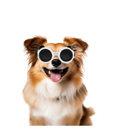 Enjoying glasses for small dogs panda style UV glasses for small dogs eye protection cat glasses anti-fitting windproof snow festival white panda white
