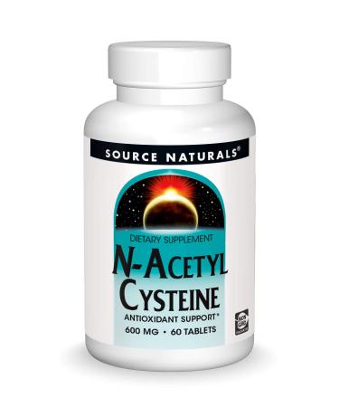 Source Naturals N-Acetyl Cysteine Antioxidant Support 600 mg Dietary Supplement That Supports Respiratory Health* - 60 Tablets 60 Count (Pack of 1)