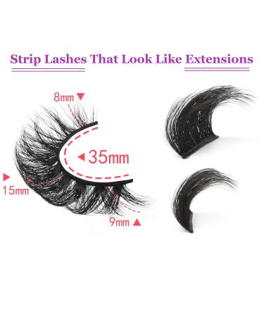 Geeneiya 15mm Russian Strip Lashes Natural Wispy Mink False Eyelashes - DD Curl(G18) - Buy Online on GoSupps.com