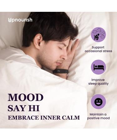 UpNourish Organic Ashwagandha Saffron Supplements with Probiotics - Stress Relief Mood Enhancer Calm Happy Pills Support Fatigue Focus Clarity with L-Theanine Rhodiola 30 Vegan Capsules - Buy Online on GoSupps.com