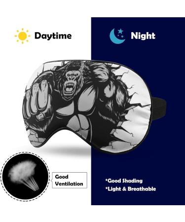 Buy Angry Gorilla Sleep Mask - Light Blocking Eye Mask with Adjustable Strap | Soft Sleep Shade for Men & Women - International Shipping - Buy Online on GoSupps.com