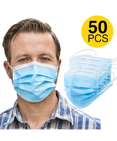 Cherish Mundsprung Medical Masks - EN 14683 Certified Blue One-Way Face Masks (50 Pack) for Optimal Protection - Buy Online on GoSupps.com