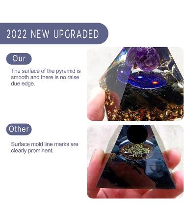 WEIENSC Orgone Pyramid - Healing Crystals Stone Energy Generator for Yoga Reiki Meditation - Tree of Life Amethyst - Buy Online on GoSupps.com