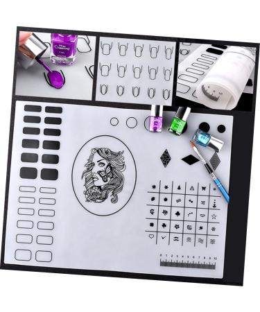 FRCOLOR Nail Art Stamping Mats Nail Art Transfer Tool Nail Stamp Plate Nail Decorations Accessories Nail Art Mat Decorating Tools Nail Tools Nail Polish Practice Pad Nail Supplies Manicure 40.5*30.5cm As Shown - Buy Online on GoSupps.com