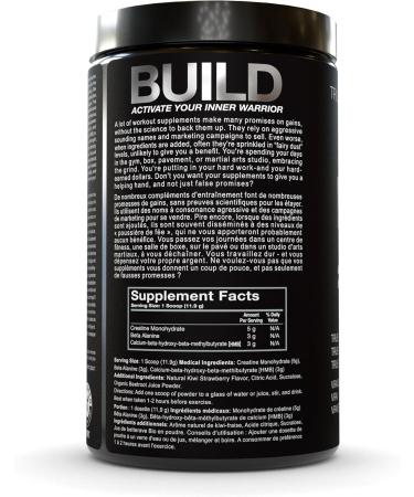 Pre Workout Powder with Creatine Monohydrate (5g) Beta Alanine (3g) & HMB (3g) BUILD - Energize with Creatine Retain Muscle Strength with HMB Battle Muscle Fatigue with Beta Alanine - 30 Servings - Buy Online on GoSupps.com