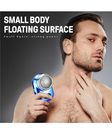 Mini Electric Shaver 2024 | Fast Charging Portable USB Razor with Mirror | Powerful Men's Beard Trimmer (Blue - Buy Online on GoSupps.com