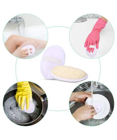 24-Piece Exfoliating Loofah Pad Set for Shower & Spa - Natural Body Scrubber Brush for Men and Women - Buy Online on GoSupps.com