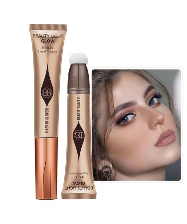 Makeup Highlighter Stick - Lasting Face Contouring Highlighter Blusher Stick - Brighten Makeup for Face Attached Easy to Blend Smooth Natural Matte Finish Frifer Repair Lotion