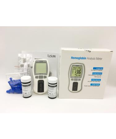 Lysun Hemoglobin Meter kit with 25pcs Strips WHITE