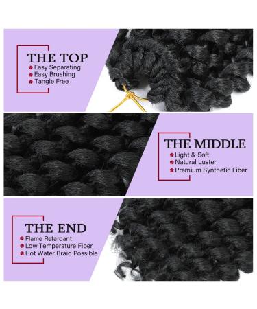 GetMaige 12 Inch Jamaican Bounce Crochet Hair 4 Pack - Natural Black Jumpy Wand Curls Crochet Hair for Black Women - Buy Online on GoSupps.com