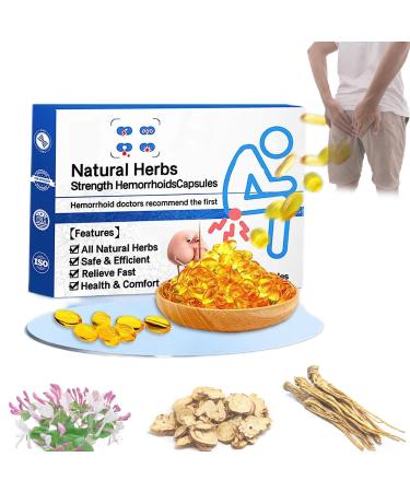 Yanmide Heca Natural Herbal Strength Hemorrhoid Capsules - Natural Hemorrhoid Relief Capsules Hemorrhoid Suppository Rapid Hemorrhoid Treatment Hemorrhoid Treatment (1Box)