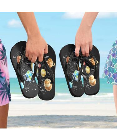 Buy Mnsruu Universe Galaxy Solar System Flip Flops & Slippers for Men & Women - Stylish Sandals for Home Spa Travel - Buy Online on GoSupps.com