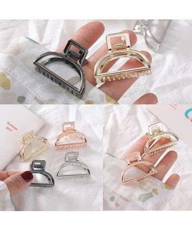 Vegcoo 8-Piece Metal Hair Clips Set - Non-Slip 4cm & 7.5cm Crescent-Shaped Clips for Girls & Women - Stylish Hair Accessories - Buy Online on GoSupps.com
