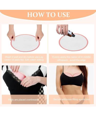 Castor Oil Breast Pack - 2 Washable & Reusable Soft Inserts for Relaxation & Soothing Relief - Buy Online on GoSupps.com