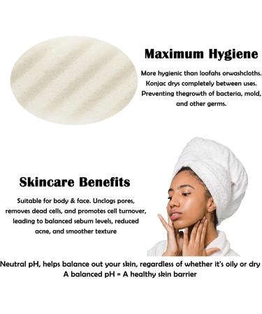 QOPAHI Konjac Natural Bath Sponge Natural Sponges for Bathing Biodegradable Sensitive & Smooth Exfoliating Kids Bath Sponge Body Sponges for Shower Bath Accessories Gifts for Women Men - Buy Online on GoSupps.com
