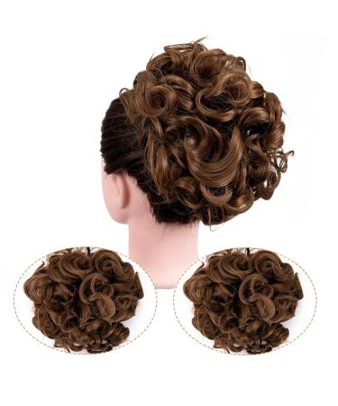 Hair Scrunchies Hair Bun Synthetic Messy Bun Wave Curly Hair Extensions Bun Extensions Comb Clip In Messy Bun Hair Accessories for Women Women Hair Bun (Color : 30#)