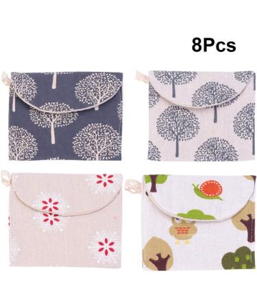 Milisten 8pcs Cotton Sanitary Napkins Bag Pouch - Women's Nursing Pad Holder Purse for Girls - Buy Online on GoSupps.com