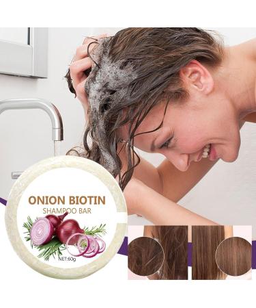 Onion Biotin Shampoo Bar 60g Oignon Romarins Shampooing Savon Shampoing de Barre L'Oignon Nourrissants Purifiants Oignon Biotine Shampooings Savon Am lioration du Cuir Chevelu - Buy Online on GoSupps.com