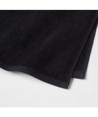 Set of 3 Black Terry Velour Fingertip Hand Towels | 100% Cotton | 11x18 | Sport Towel Set - Buy Online on GoSupps.com