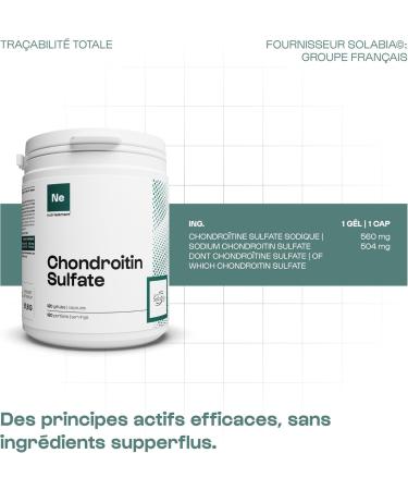 100% Pure Chondroitin Sulfate | Joint Protector Tendon Resistance Tissue Regeneration | Nutrielement by Nutrimuscle | 120 Capsules - Buy Online on GoSupps.com