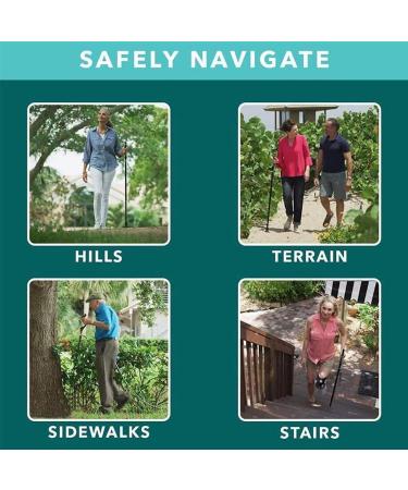 Elderly Cane Multifunction Walking Stick Trekking Poles Telescopic Fold Crutches Hiking Stick Crutch Elderly Metal Stick Walking Cane Outdoor for Arthritis Sen - Buy Online on GoSupps.com