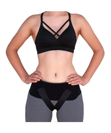 CABEA Babybellyband Original 3-in-1 Pregnancy Belly Band with Groin Straps, Belly Band for Postpartum Care, Pelvic Floor Support, Prolapse, Hernia, and Vulvar Varicosities, Made in USA - For 30 to 40 Hips (Small) Small Black