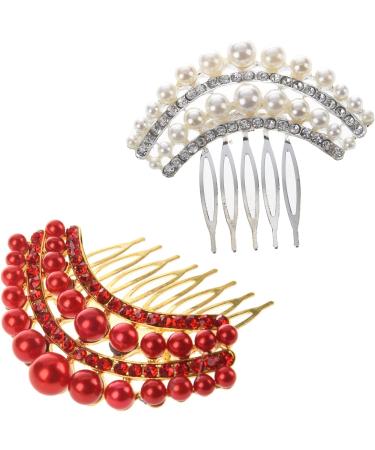 Bstepompre STUNNING BRIDAL WEDDING Crystal Pearl RHINESTONES HAIR COMB CLIP - Buy Online on GoSupps.com