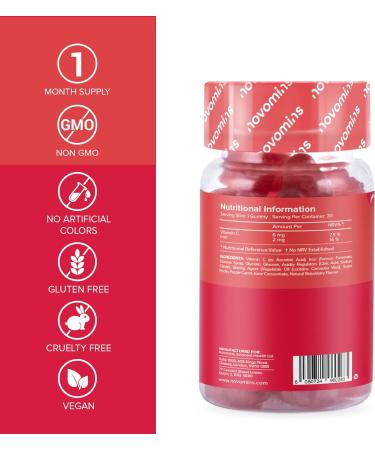 Kids Iron Gummies: Vegan Iron Supplement for Energy & Immune System - 30 Chewable Vitamins by Novomins - Buy Online on GoSupps.com