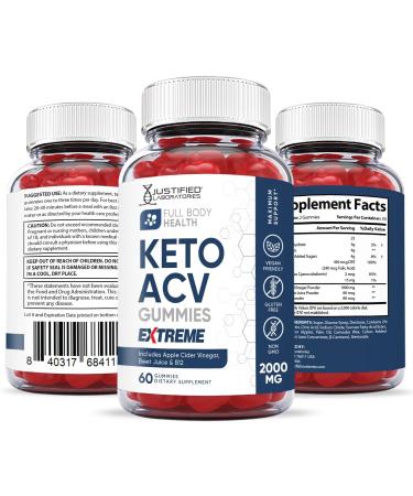 Full Body Health Keto ACV Gummies 2000MG with Pomegranate Juice, Beet Root, B12 - 60 Gummys - Buy Online on GoSupps.com