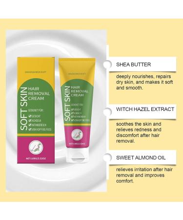 Hair Removal Cream for Women Bleaching Cream 100 g Moisturizing Without Irritation Fast Hair Removal Beauty Care for Women and Men - Buy Online on GoSupps.com