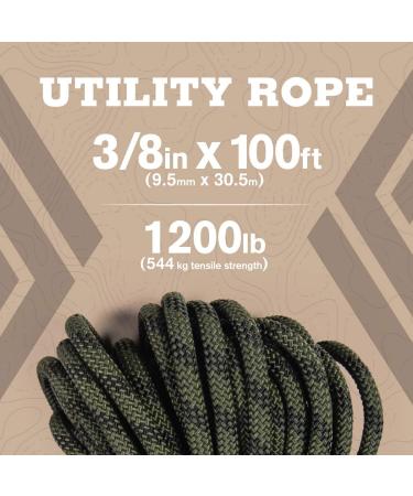 Atwood Rope MFG 3/8 inch 100ft Camouflage Utility Rope | Made in USA | Lightweight & Strong for Camping, Survival, DIY | Knot Tying Rope - Buy Online on GoSupps.com