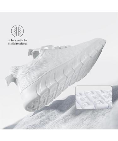 Yrltyo Men's Running Shoes - Breathable Lightweight Sneakers & Hiking Shoes 44 EU B White | Sports Slip-On Tennis Footwear - Buy Online on GoSupps.com