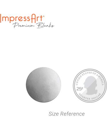 ImpressArt Premium Metal Stamping Circle Blanks (24 Pack) - Ideal for Jewelry Making - 1 Aluminum Circles - Buy Online on GoSupps.com