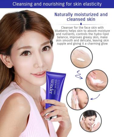 BIOAQUA Natural Herbal Skin Cleanser Blueberry Long Lasting Moisturizing Nourishing Elasticity Hydro-Lipid Balance 100g - Buy Online on GoSupps.com