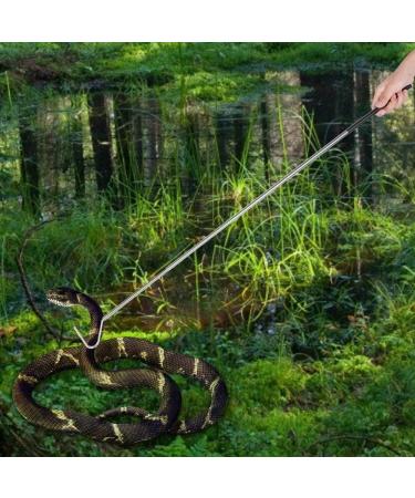 ViaGasaFamido Snake Hook Stainless Steel Snake Tongs Retractable Snake Catcher Snake Reptile Handling Hook for Outdoor Activities Wild Adventures(100CM) - Buy Online on GoSupps.com
