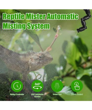 Reptile Humidifier Smart Sprayer Automatic Mister for Reptiles 360 Adjustable Misting Spray System Adjustable Spray Nozzles for Reptiles Chameleons Herbs - Buy Online on GoSupps.com