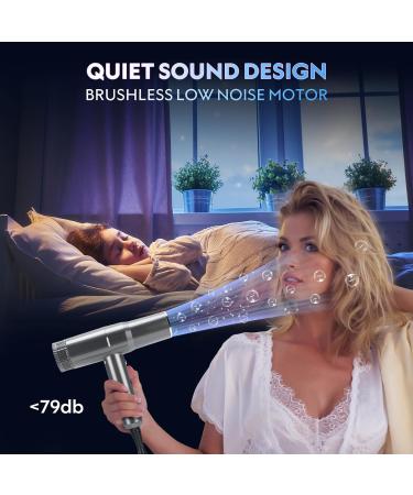 Hair Dryer Professional Salon Fast Drying Ionic Diffuser Hairdryer for Women and Men PARWIN PRO BEAUTY Blow Dryer with Powerful 110.000 RPM Low Noise Brushless Motor for Home Travel and Gift(Gray) - Buy Online on GoSupps.com