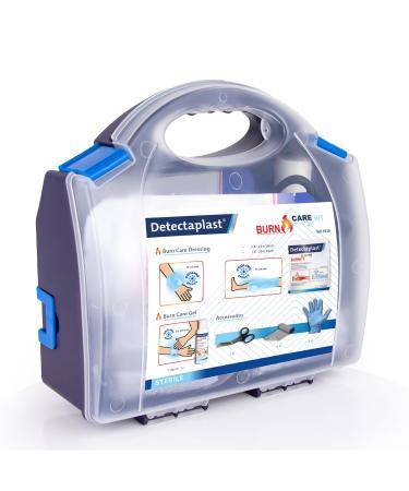 DetectaPlast incineration kit with a fire -wound compress fire and wound gel bandages gloves scissors - sterile hydrogel compresses & fire ointment for burns - burns set burn kit large