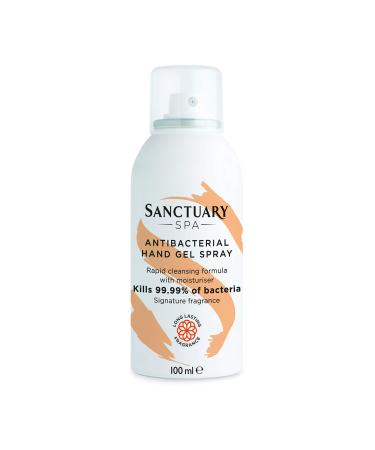 Sanctuary Spa Hand Sanitiser Gel Spray with Moisturiser 70% Alcohol Kills 99.9% Bacteria Vegan and Cruelty Free 100 ml
