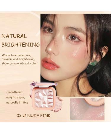 Shefave Highlighter Makeup Palette - Nude Pink Shimmer Colors Powder | Long Lasting & Lightweight Silky Formula | Highly Pigmented Cosmetics Gift | 40g - Buy Online on GoSupps.com