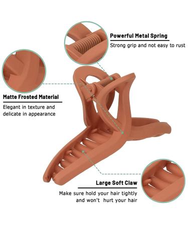 Whaline Matte Hair Claw Clips - 6 Color Strong Hold 4.3 Inch Butterfly Clamp for All Hair Types - Buy Online on GoSupps.com