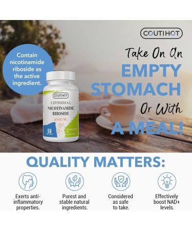 Coutihot Liposomal Nicotinamide Riboside TMG & Trans-Pterostilbene 2000MG Ultra Pure NR Supplet Highest bioavailability (60 Count) - Buy Online on GoSupps.com