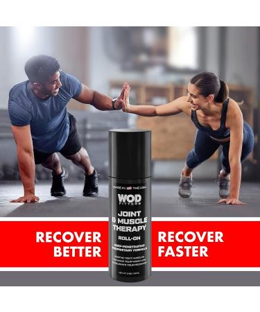 WODFitters Joint & Muscle Therapy Roll On Gel - Fast Relief for Joint Pain & Sore Muscles - 3 oz Premium Formula for Hips, Knees, Shoulders, Back, Neck, Hands & Feet - Buy Online on GoSupps.com