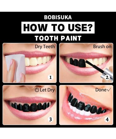 BOBISUKA Black Tooth Paint - Professional Makeup for Cosplay Halloween Theater & Special Effects | Safe Quick Dry Realistic (5 ml - Buy Online on GoSupps.com