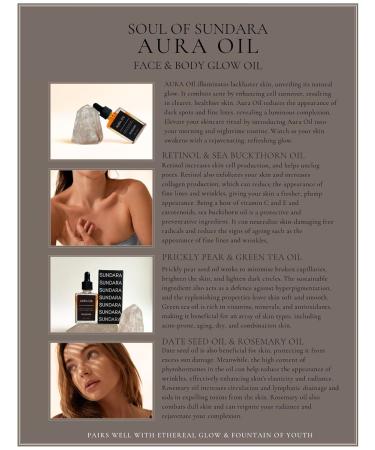 Sundara Anti-Aging Night Set | Aura Oil & Ethereal Glow Duo | Tightening Serum & Anti-Aging Oil with Sea Buckthorn Bakuchiol Niacinamide & Retinol - Shop Internationally - Buy Online on GoSupps.com